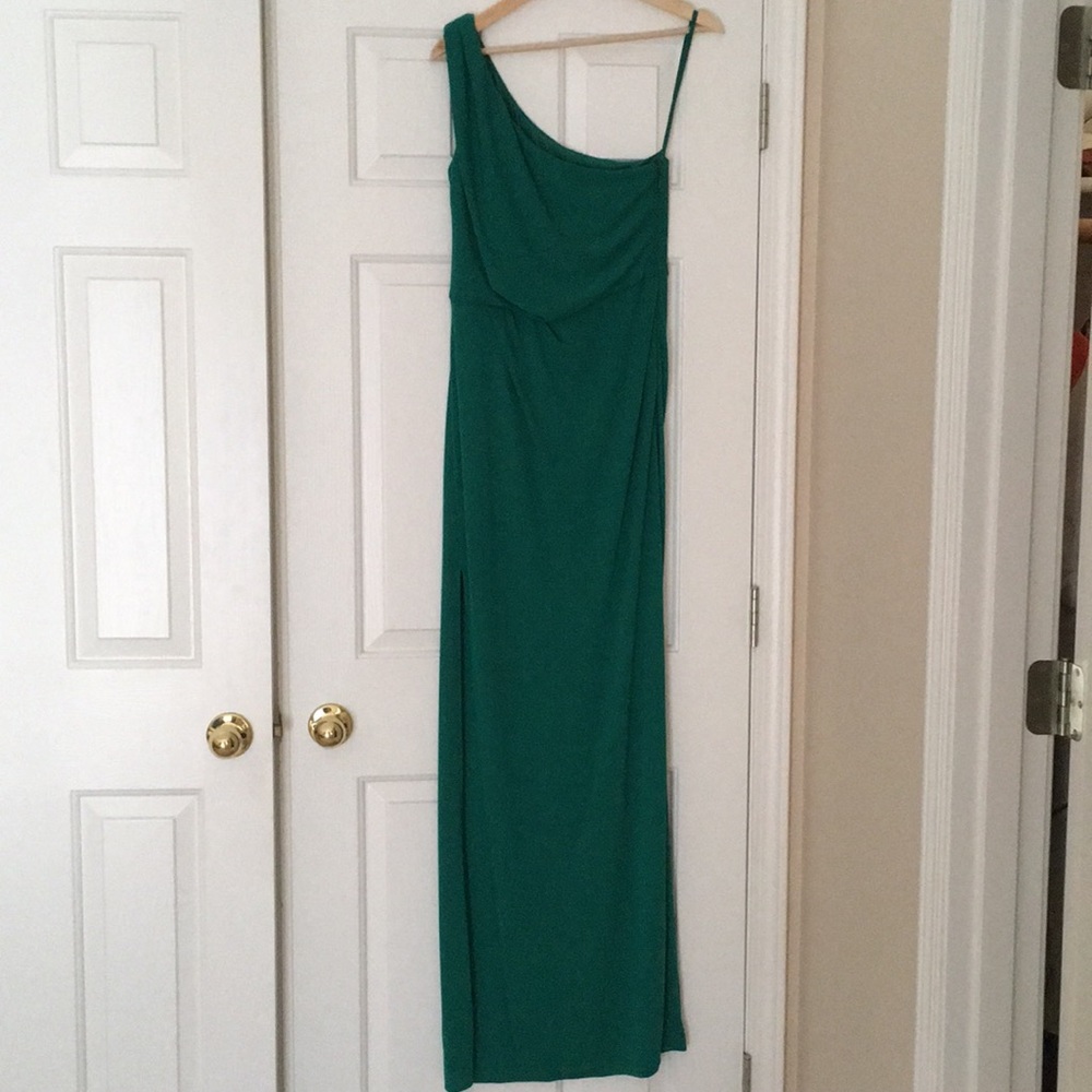 One shoulder BCBG Max Azria gown